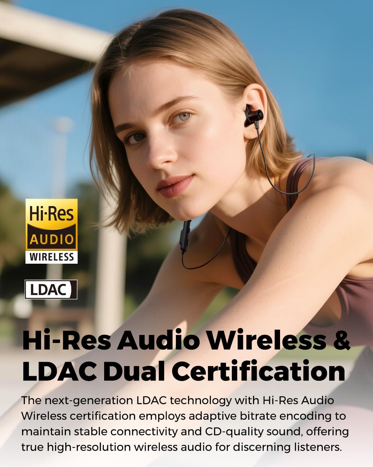 Q40 HD Bluetooth 5.4 Headphones, LDAC Hi-Res Audio, 11mm Dual-Magnet Driver, IP67 Waterproof, Fast Charge, 20H Playtime, Dual Connection, Dynamic EQ, App Customization, Find Earbuds