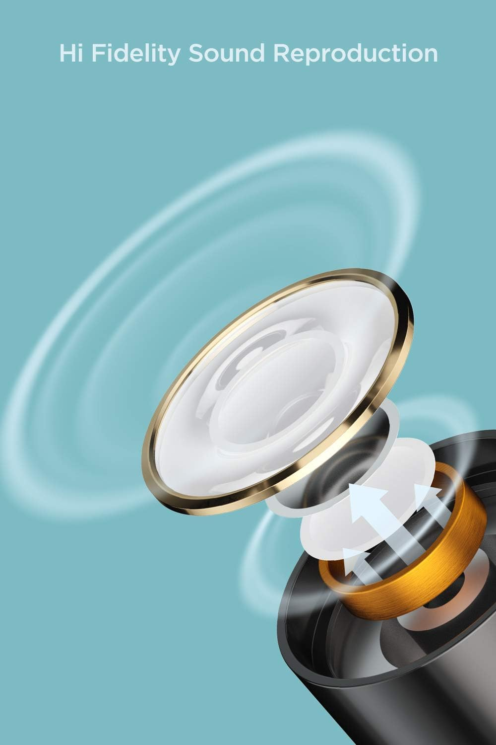 Stylish True Wireless in-Ear Headphones - Bluetooth - 6.5 Hours of Battery - 15-Minute Quick Charge for 3 Hours of Use – Portable Charging Headphone Case Included - True Wireless Earphones